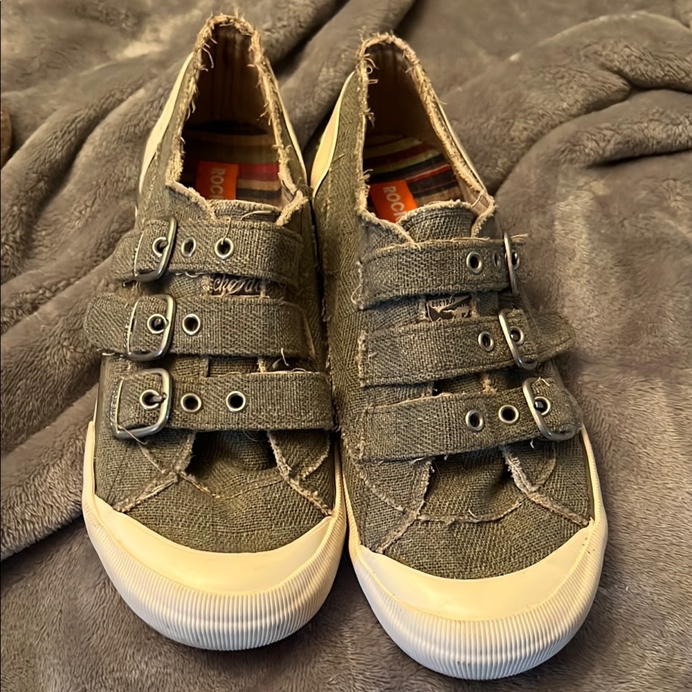 Rocket Dog Olive Triple Strap Sneakers